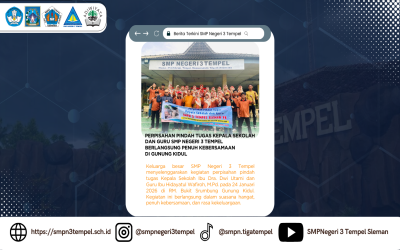 Perpisahan Pindah Tugas Kepala Sekolah dan Guru SMP Negeri 3 Tempel Berlangsung Penuh Kebersamaan di Gunung Kidul